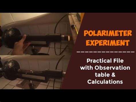 polarimeter experiment observation table|polarimeter experiment 3.